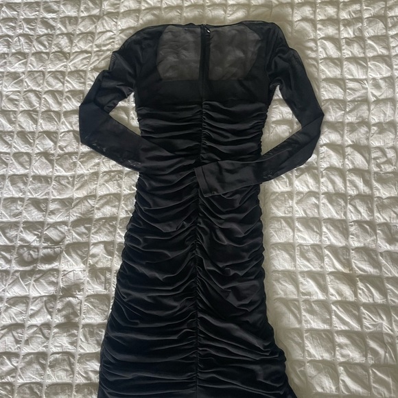 Beginning Boutique Black Mesh Long Sleeve Dress - Picture 7 of 13